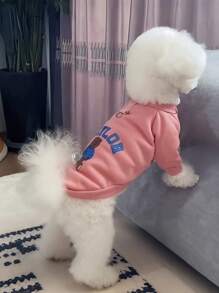 1pc Pet Dog/Cat Clothes, Cute Bear Design, Made Of Spun Rayon, Suitable For Small And Medium Breed Dogs - Multicolor - View 5