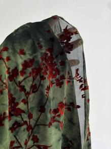 SHEIN Unity Váy ngắn tay cổ chữ V phối lưới thời trang thường ngày dành cho nữ, mùa hè - Nhiều màu - Xem 7