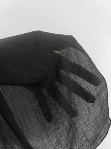 Swim Vcay Plus Size Solid Strapless Slit Cover Up Dress, Beach & Vacation For Summer - Black - View 8