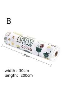1 卷 30x200cm 多功能厨房内衬 - 可爱卡通印花无粘性防潮防水防油抽屉衬纸，适用于衣柜、鞋架、厨房、橱柜、办公桌收纳，居家整理必备，返校用品，旅行友好型，宿舍必备，防宠物毛发和灰尘，易于清洁且可重复使用 - 彩色 - 查看 6