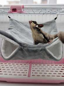 Guinea Pigs Beds 3-Layer Suspending Bed Plush Hamster Hammock Pillow For Winter Comfort Washable Chinchilla Accessory