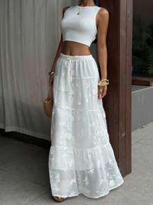 SHEIN EZwear 2件套女士白色度假装 - 白色 - 查看 3