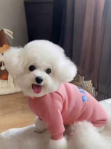 1pc Pet Dog/Cat Clothes, Cute Bear Design, Made Of Spun Rayon, Suitable For Small And Medium Breed Dogs - Multicolor - View 8