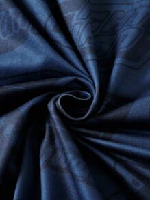 Men's Jumpsuit Pajamas, Red Sports Car Element, Navy Blue & Dark Grey Accents, Vibrant Design Highlighting Active Personalized, Short Sleeve & Shorts, Comfortable For Summer - Multicolor - View 4