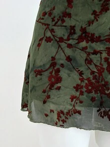 SHEIN Unity Váy ngắn tay cổ chữ V phối lưới thời trang thường ngày dành cho nữ, mùa hè - Nhiều màu - Xem 4