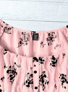 Linhara Camisa de mujer de talla grande de tejido informal para vacaciones de verano