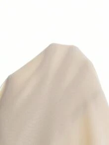 SHEIN Clasi Váy Celure cỡ lớn thêu hoa cổ chữ V thanh lịch, thường ngày cho mùa xuân/hè - Màu be - Xem 11