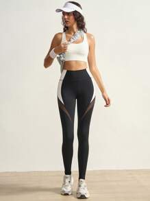 VARSIVA Women Seamless Gym Top Solid Color Sports Bra - White - View 5