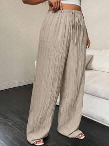 SHEIN Tall CURVE 大码女式休闲高腰长裤