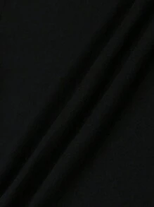 Everyssa Camiseta de manga corta versátil de cuello redondo de unicolor, verano - Café integral - Ver 8