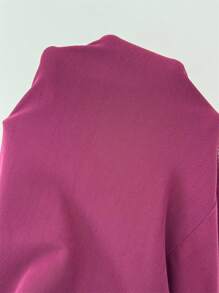 Modelyn Women's Asymmetric Ruched French Elegant Mesh Shoulder Dress - Purple - View 8
