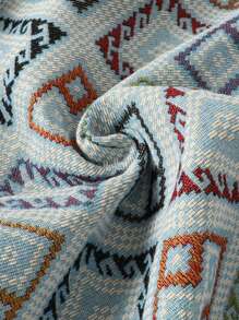 ROMWE MEN Street Life 男士全印花抽绳腰袋休闲短裤，夏季 - 彩色 - 查看 4