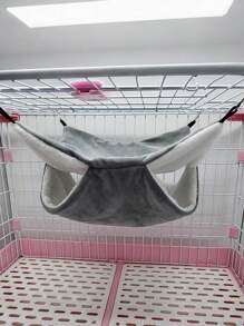 Guinea Pigs Beds 3-Layer Suspending Bed Plush Hamster Hammock Pillow For Winter Comfort Washable Chinchilla Accessory