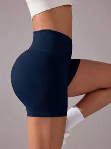 SHEIN Velisys Pantalones cortos de yoga de cintura cruzada sin costuras de alta eity - Multicolor - Ver 7