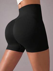 SHEIN Velisys Pantalones cortos de yoga de cintura cruzada sin costuras de alta eity - Multicolor - Ver 6