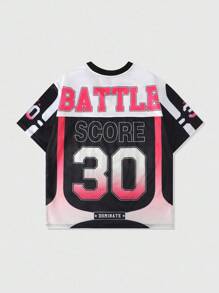 ROMWE MEN Prep Camiseta Esportiva de Manga Curta com Recortes em Tela Masculina, Camisa Atlética - Preto - Visão 2