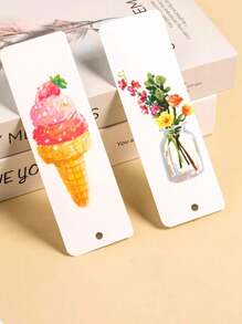 30pcs Blank Watercolor Bookmarks, 300gsm Thick Paper, DIY Art Supplies For Coloring, Acrylic Painting, Watercolor, Crafts And Bookmarks - White - View 10