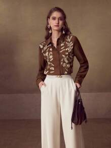 MOTF PREMIUM CAMISETA DE EMBRORIDEROTONTON UP - Marrón - Ver 5