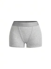 Ocili Leisure Women's Simple Solid Color Comfortable Hipster Briefs EasyComfort - Grey - View 3