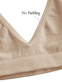 Ocili Seamless Wireless Elastic Knit Bra, Comfortable Women Underwear Leisure