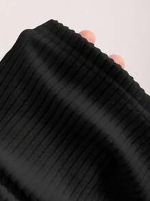 EgrlEra Apricot Fleece Ribbed Knit V-Neck Backless Asymmetrical Hem Tie-Back Tank Top & Mini Bodycon Skirt Set, Soft Comfortable Casual Chic For Party, Vacation, Ladies