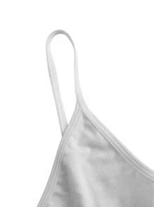 Ocili Seamless Wireless Sports Bra Women Comfortable Ribbed Knit Bra Leisure - Light Grey - View 7