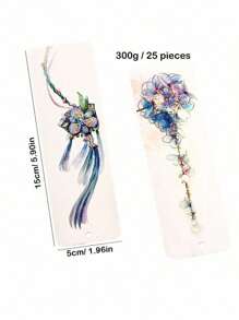 30pcs Blank Watercolor Bookmarks, 300gsm Thick Paper, DIY Art Supplies For Coloring, Acrylic Painting, Watercolor, Crafts And Bookmarks - White - View 2