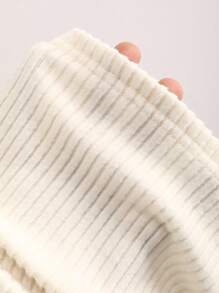 SHEIN Unity 杏色毛绒罗纹针织 V 领露背不对称下摆吊带上衣和直筒迷你裙套装，柔软舒适时尚休闲装，适合派对、度假、女士