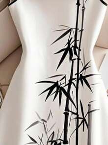 Franclia Printed Collar Casual Commuter Minimalist Style Dress For Women