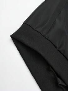 Manfinity Homme Plus Size Men's Long Sleeve Casual Versatile Daily Outdoor Windbreaker Jacket , Fall - Black - View 7