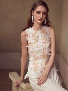 MOTF PREMIUM 修身贴花背心 - 彩色 - 查看 5