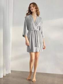 Ocili 休闲柔软针织睡袍 女士睡衣 家居服 假日季轻松舒适，舒适优雅的细节设计，秋冬季穿搭