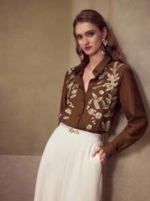 MOTF PREMIUM CAMISETA DE EMBRORIDEROTONTON UP - Marrón - Ver 6