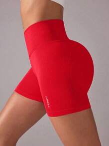 SHEIN Velisys Pantalones cortos de yoga de cintura cruzada sin costuras de alta eity - Multicolor - Ver 5