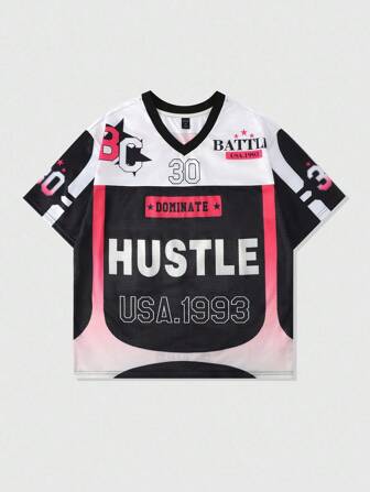 Prep Herren Mesh Patchwork Sport Kurzarm T-Shirt, Athletik Trikot