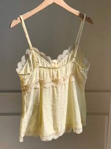 Comfortcana Women Summer Casual Yellow Camisole Cotton
