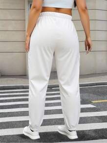 EURMUSE Cloudlight 亚麻工装裤，带侧袋 - 夏季必备单品，舒适、动感、色彩 - 时尚、个性、休闲、日常穿着、慢跑 - 白色 - 查看 2