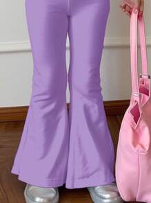 SHEIN Bộ 2 món/Bộ đồ liền thân cổ tròn tay ngắn họa tiết hoạt hình thường ngày cho bé gái, phù hợp cho mùa hè - Nhiều màu - Xem 4