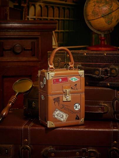 HARRY POTTER X SHEIN Women's Fashion Letter Graphic Box Shape Top Handle Bag