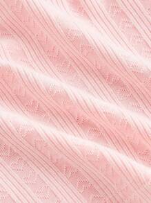 SHEIN MOD Áo thun dài tay màu hồng phối màu tương phản thường ngày dành cho nữ, Áo dễ thương, Áo kiểu học sinh, Áo dễ thương cho nữ, Áo viền ren, Áo có gân - Hồng - Xem 5