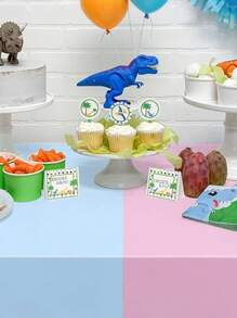 1pc/2pcs/4pcs Disposable Gender Reveal Party Supplies Plastic Gender Reveal Tablecloths Waterproof Pink And Blue Tablecloth For Birthday Shower Party Decorations - Multicolor - View 9