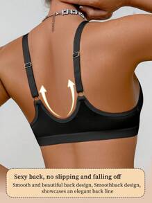 SHEIN 女士单件前开扣无钢圈文胸