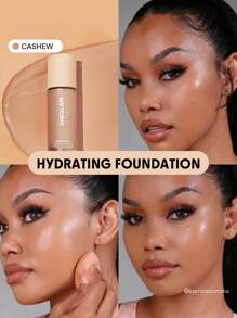 SHEGLAM Skinfinite Hydrating Foundation-Cashew Flawless Dewy Foundation Hydrating Coverage Invisible Pore Concealer Pore-Less Non-Greasy Lightweight Natural Soft Liquid Foundation Brand Beauty Makeup Face Paint Cosmetic For Women Girls Perfect For Spring Summer Ideal For Y2K Fancy Fashion Suitable For Birthday Mother'S Day Gift Rave Party Ready Best Color - Cashew - View 2
