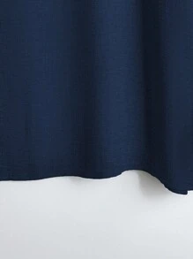 EMERY ROSE Plus Size Casual Loose Short Sleeve Top And Wide Leg Pants 2 Pieces Set - Blue - View 3