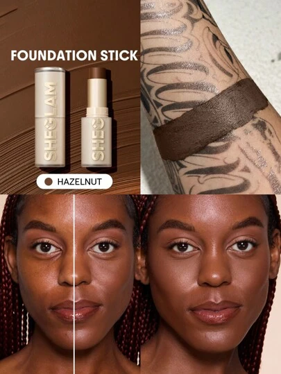 SHEGLAM Base De Maquillaje En Barra Skin Magnet High Coverage, Color Avellana, De Larga DuracióN, Sin Poros, Impecable, FáCil De Usar, Cobertura Total, Para Todo Tipo De Piel, Resistente Al Sudor, Liviana, Libre De Crueldad Animal, Acabado Suave Y Natural Similar A La Piel, Base De Maquillaje En Barra Transpirable, FóRmula Suave, Maquillaje De Base Marca Belleza Maquillaje Maquullaje CosméTica Para Mujeres NiñAs Perfecto Para Invierno Primavera Ideal Para Y2K Elegante Moda Adecuado Para CumpleañOs San ValentíN Regalo Fiesta Listo Mejor Color