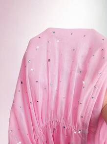 Amplova 女式性感亮片露背吊带上衣和迷你裙两件套