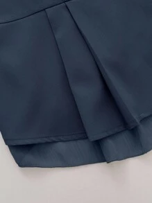 INAWLY Áo khoác cardigan không tay giản dị mới, áo nữ cỡ lớn ôm vừa vặn đa năng - Màu xanh hải quân - Xem 5
