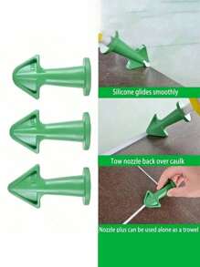 3 件套填缝喷嘴和涂抹器工具 - 密封胶和灌浆环氧活塞配件，用于地板清洁和瓷砖砖接缝，男士工具 - 綠色 - 查看 6