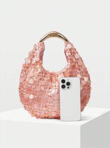 MOTF PREMIUM Bolso naranja con lentejuelas elegante para fiesta - Naranja - Ver 4