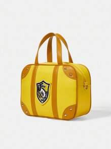 HARRY POTTER X SHEIN 女士撞色徽标贴片时尚单肩包